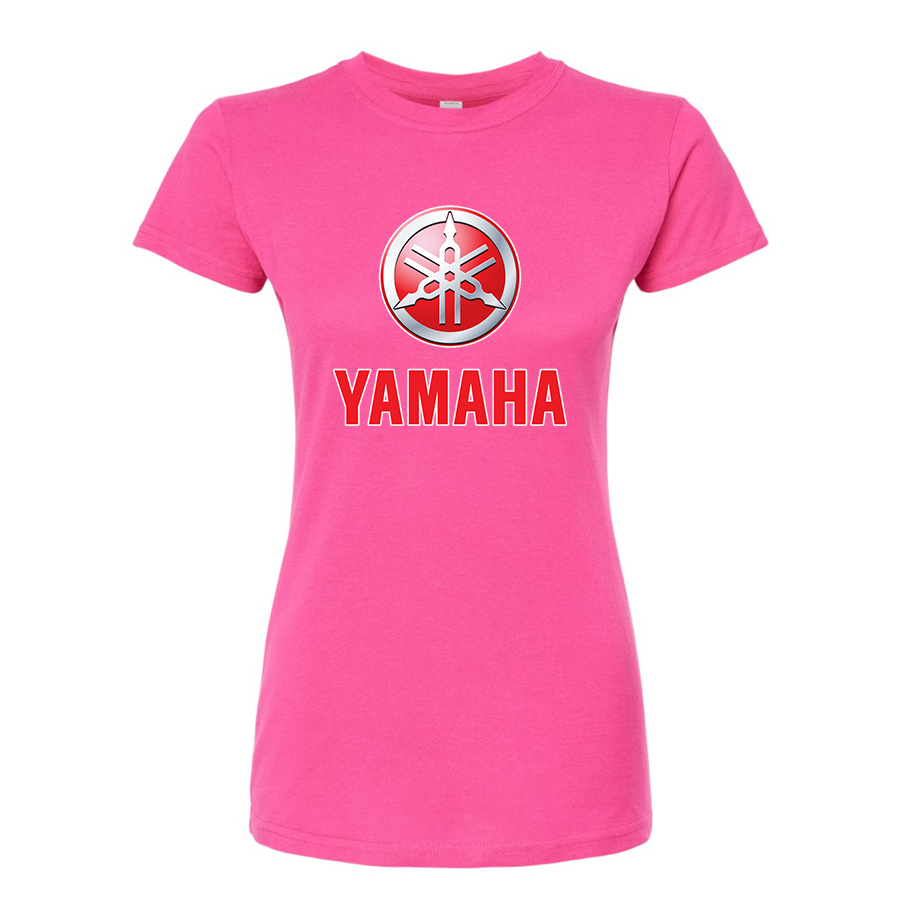 Women's Yamaha Bike Motorcycle Round Neck T-Shirt