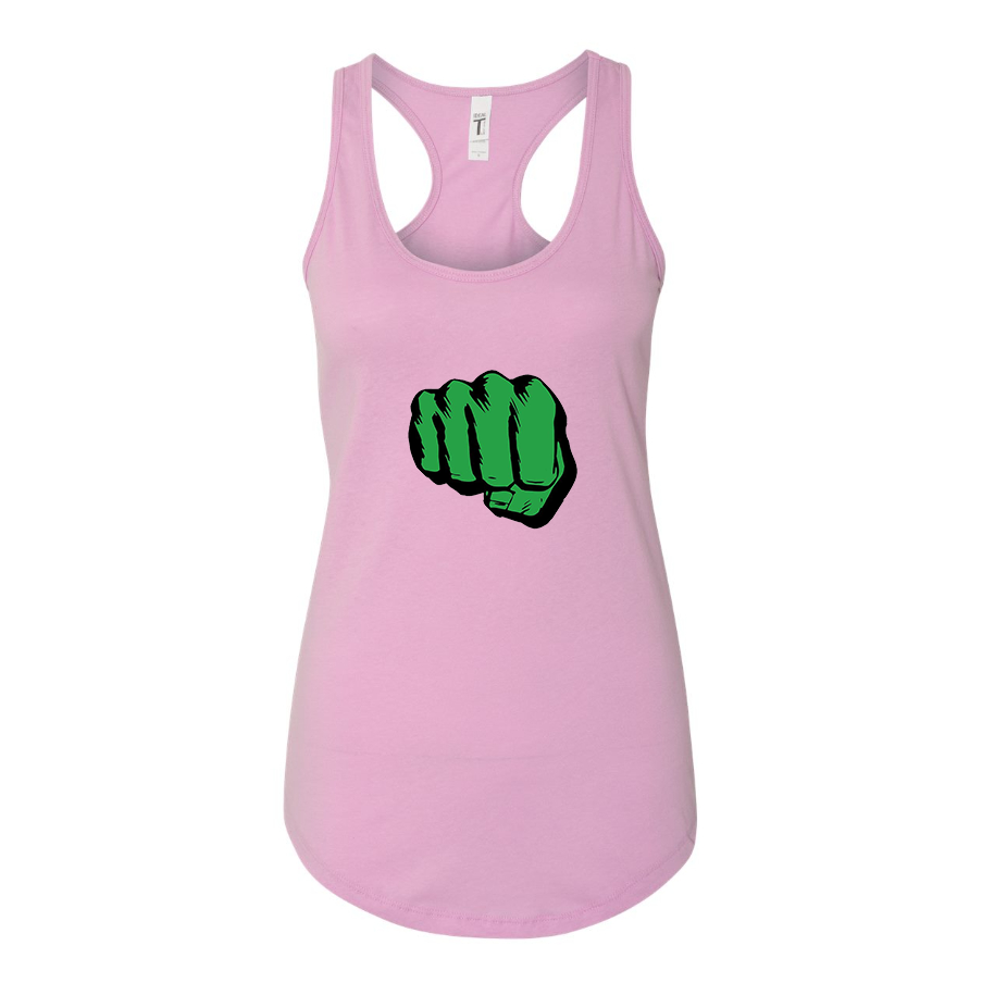 Women's Hulk Punch Racerback Tank Top Shirt – Tee