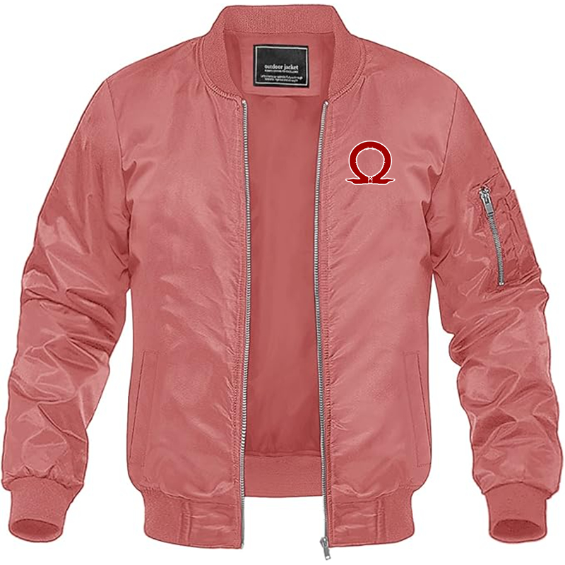 MAGNIVIT Men's God Of War Lightweight Bomber Jacket Windbreaker Casual Fall Spring Outdoor Coat