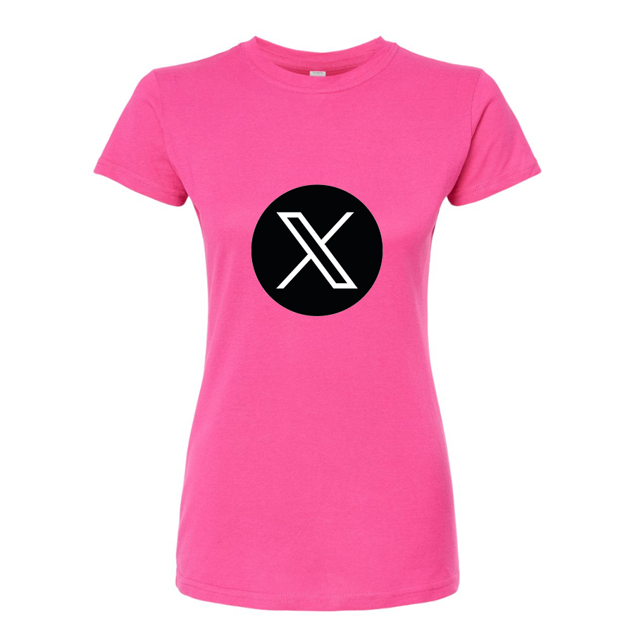 Women's Twitter X Round Neck T-Shirt