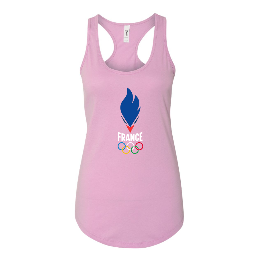 Women's France Olympia 2024 Racerback Tank Top