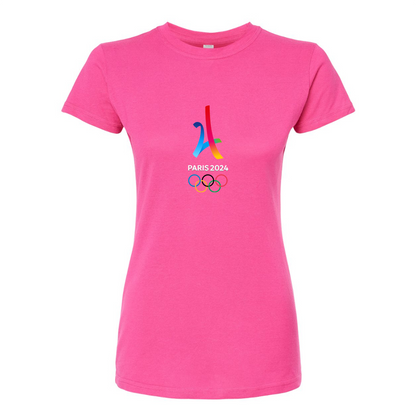 Women's Paris 2024 Olympics Round Neck T-Shirt