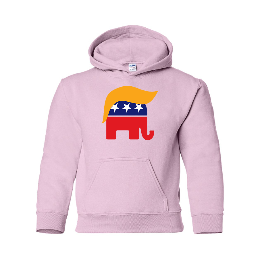 Youth's Donald Trump Hair Elephant Pullover Hoodie