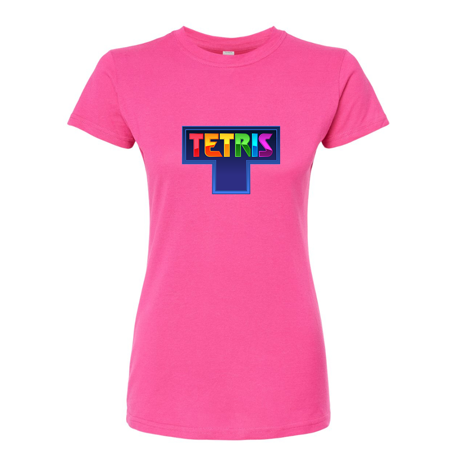 Women's Tetris Round Neck T-Shirt