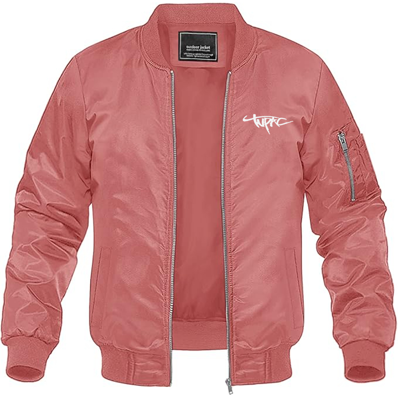 MAGNIVIT Men's Tupac Lightweight Bomber Jacket Windbreaker Casual Fall Spring Outdoor Coat