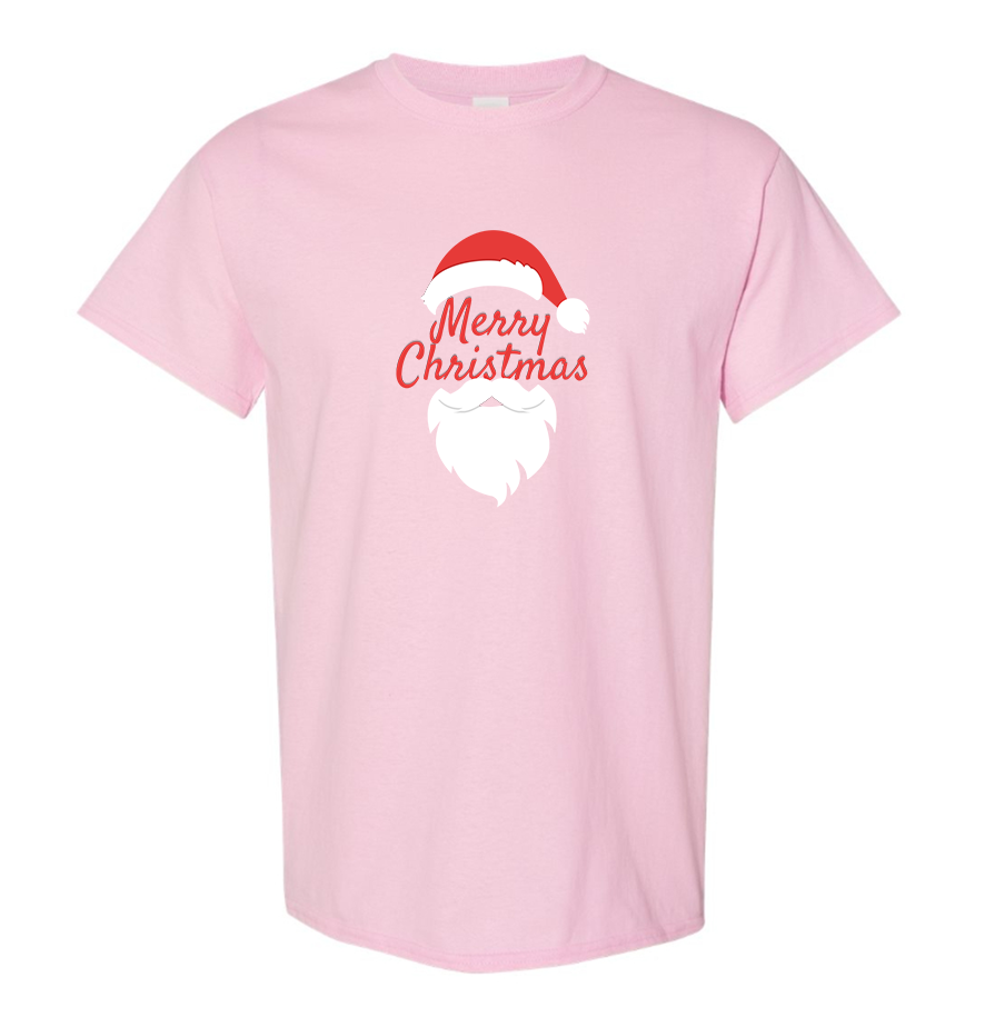 Men's Merry Christmas Santa Claus Cotton T-shirt