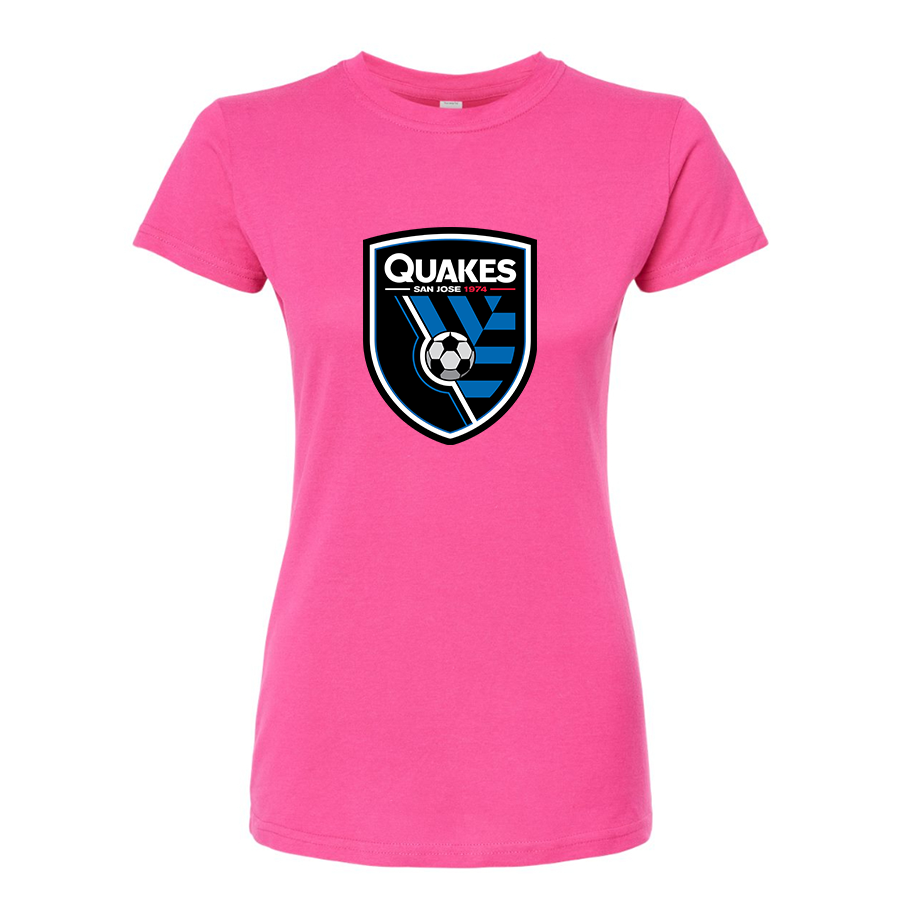 Women's San Joke Earthquakes Round Neck T-Shirt