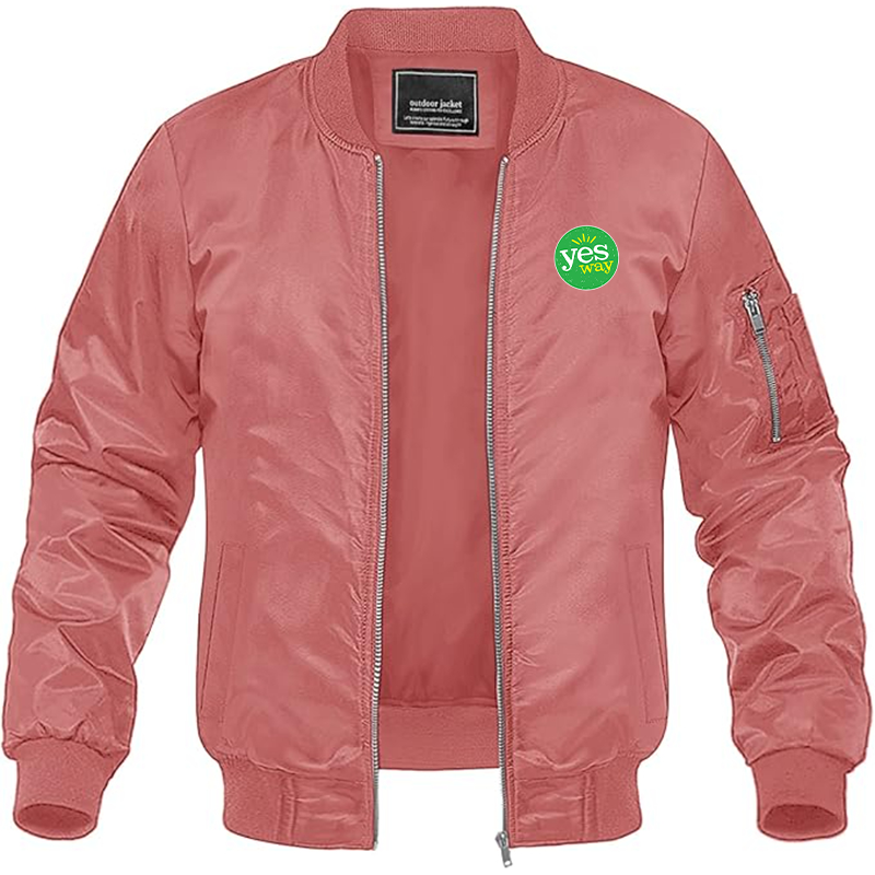 MAGNIVIT Men's Yes Way  Lightweight Bomber Jacket Windbreaker Casual Fall Spring Outdoor Coat