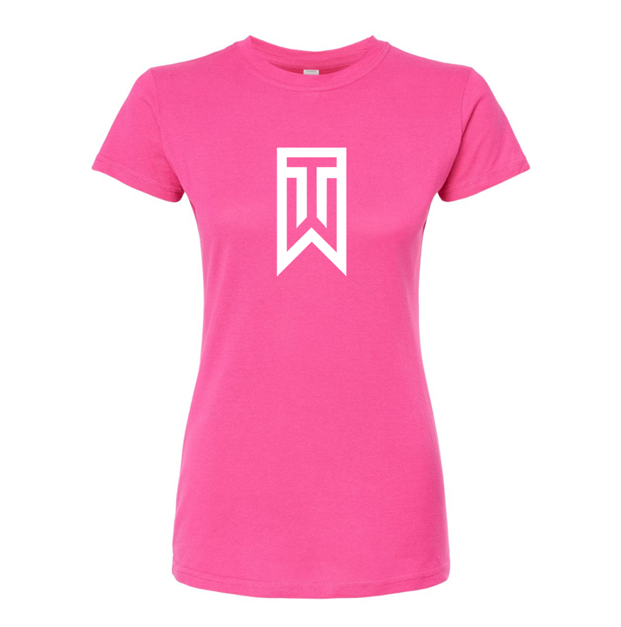 Women's  Tiger Woods Round Neck T-Shirt