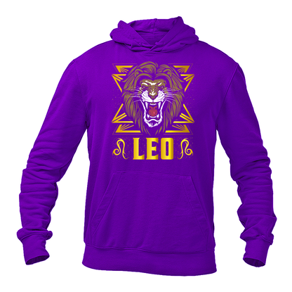 Men's Leo Zodiac Sign Pullover Hoodie