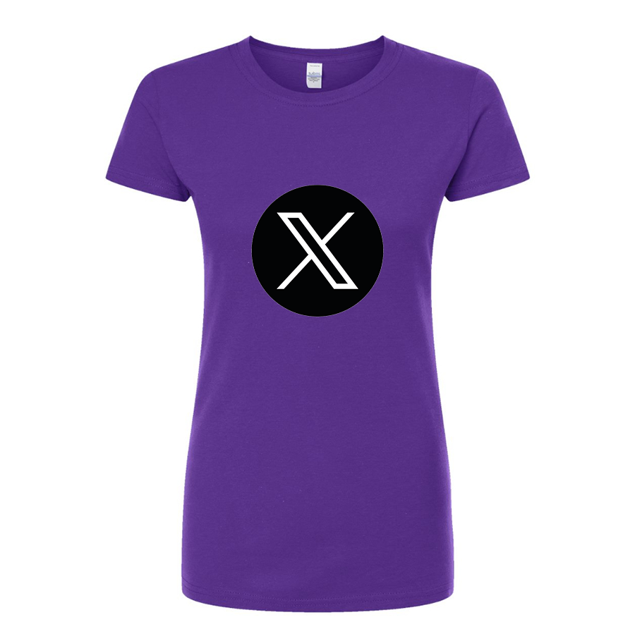 Women's Twitter X Round Neck T-Shirt