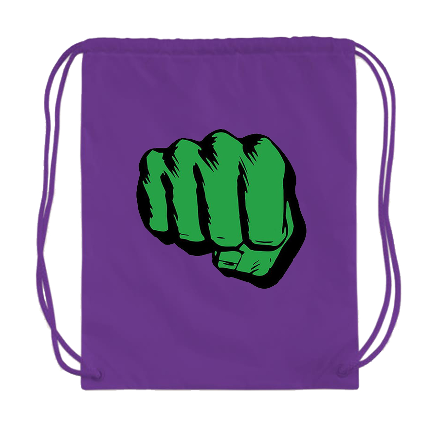 Hulk Punch Drawstring Bag