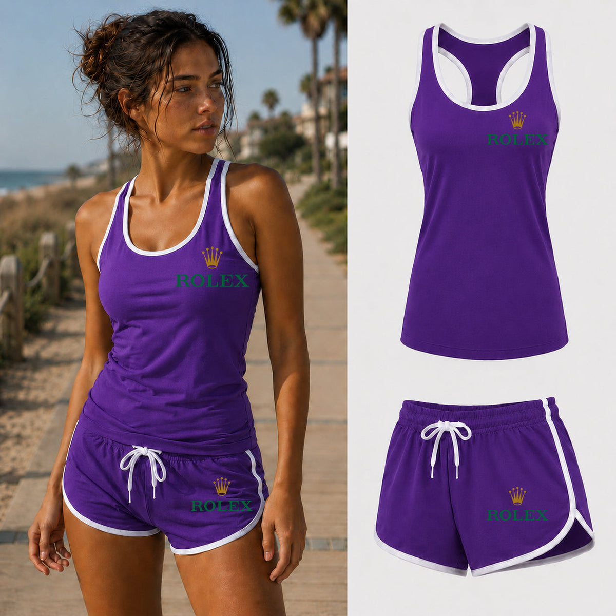 Women’s Rolex Tank top and Shorts Set