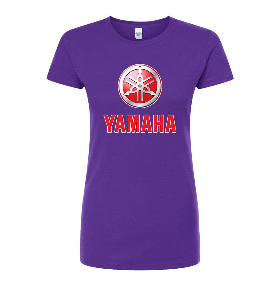 Women's Yamaha Bike Motorcycle Round Neck T-Shirt