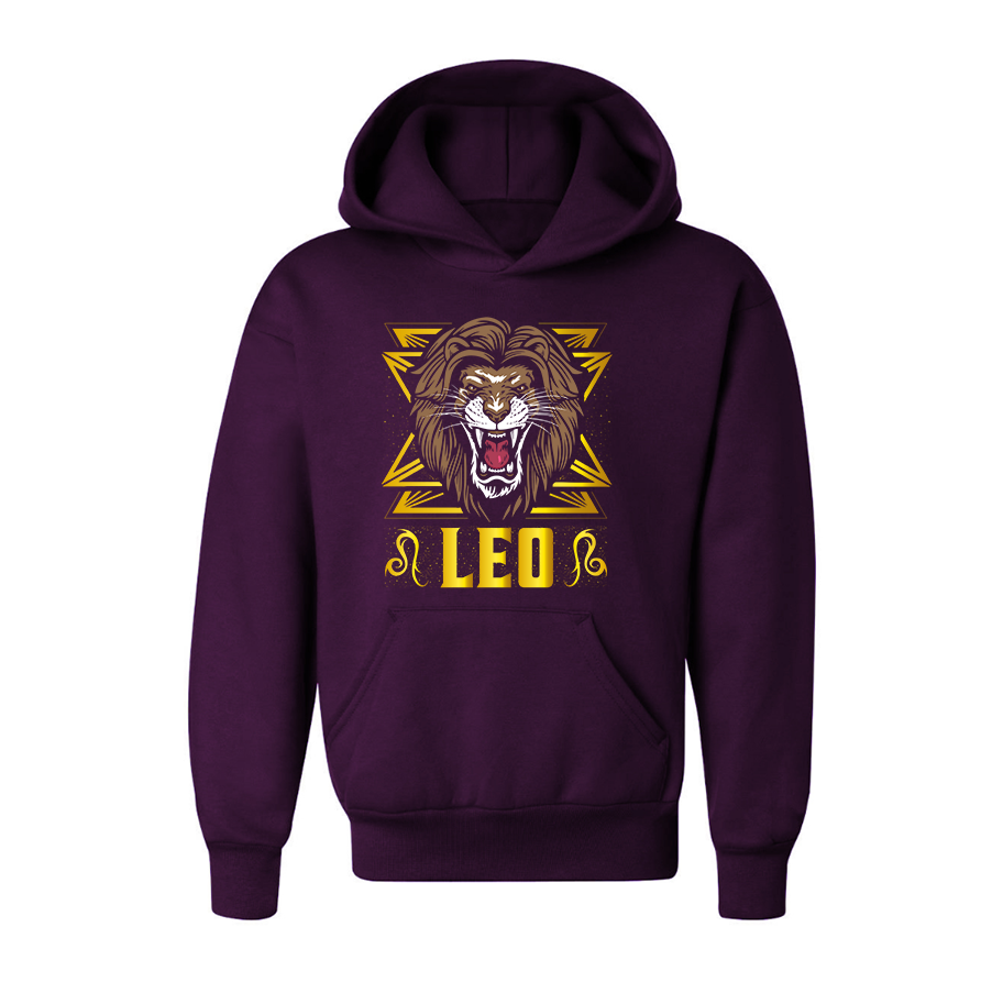 Youth's Leo Zodiac Sign Pullover Hoodie