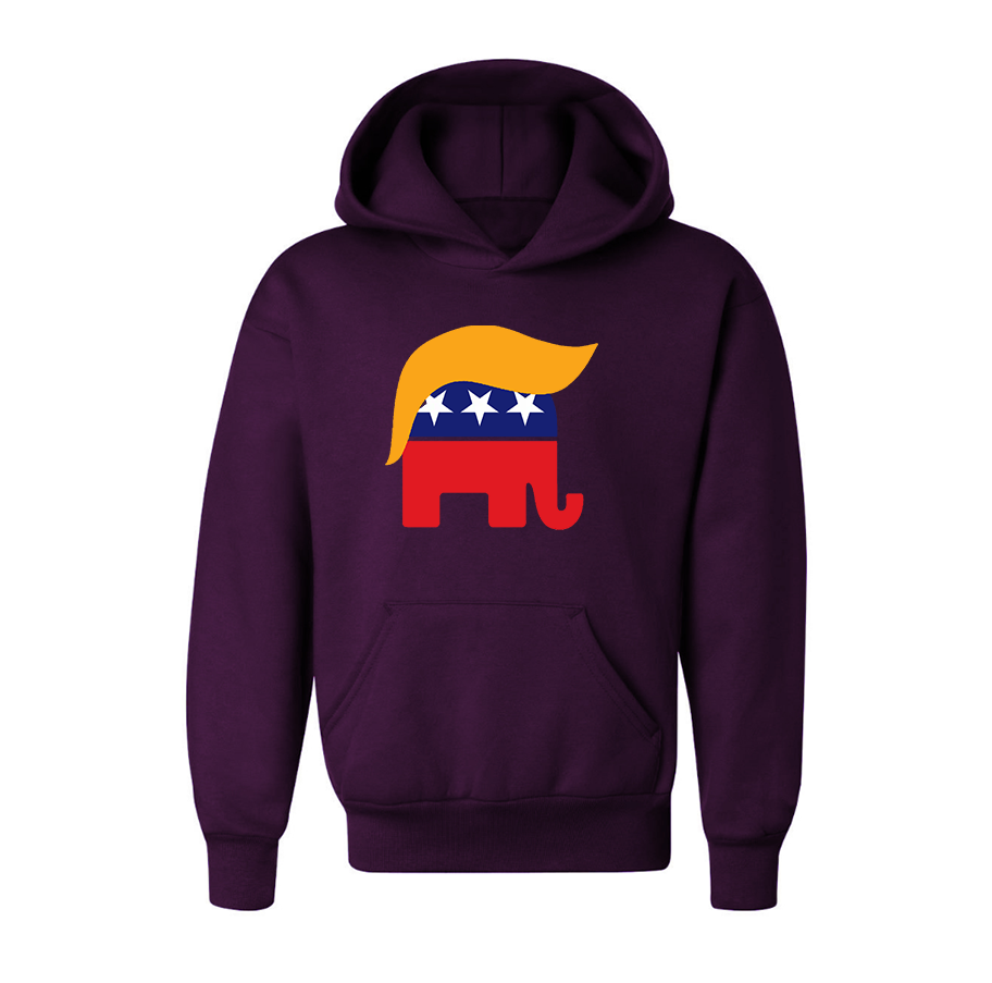 Youth's Donald Trump Hair Elephant Pullover Hoodie