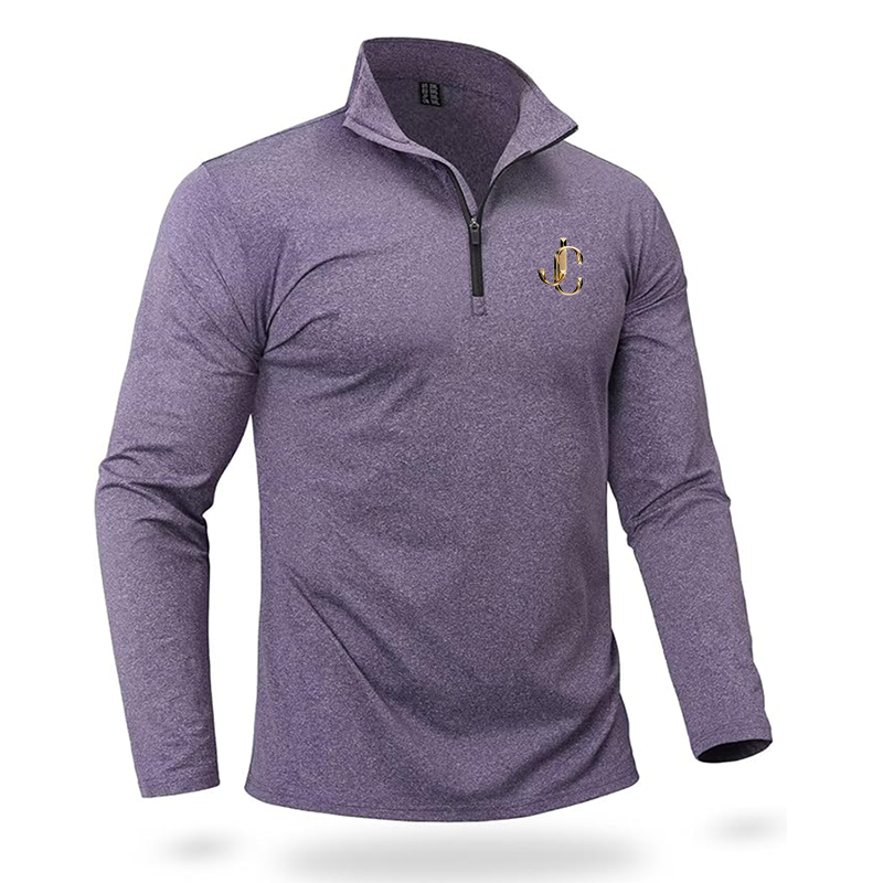 Men's Jimmy Choo Quarter Zip Pullover Premium Fleece Lined Heather Long Sleeve Golf Shirts Midweight 1/4 Half Zip Sweatshirts