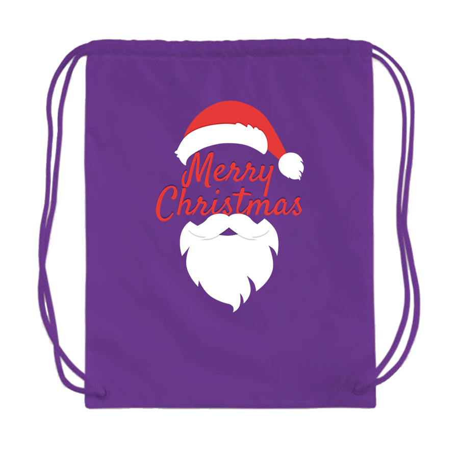 Merry Christmas Santa Claus Drawstring Bag