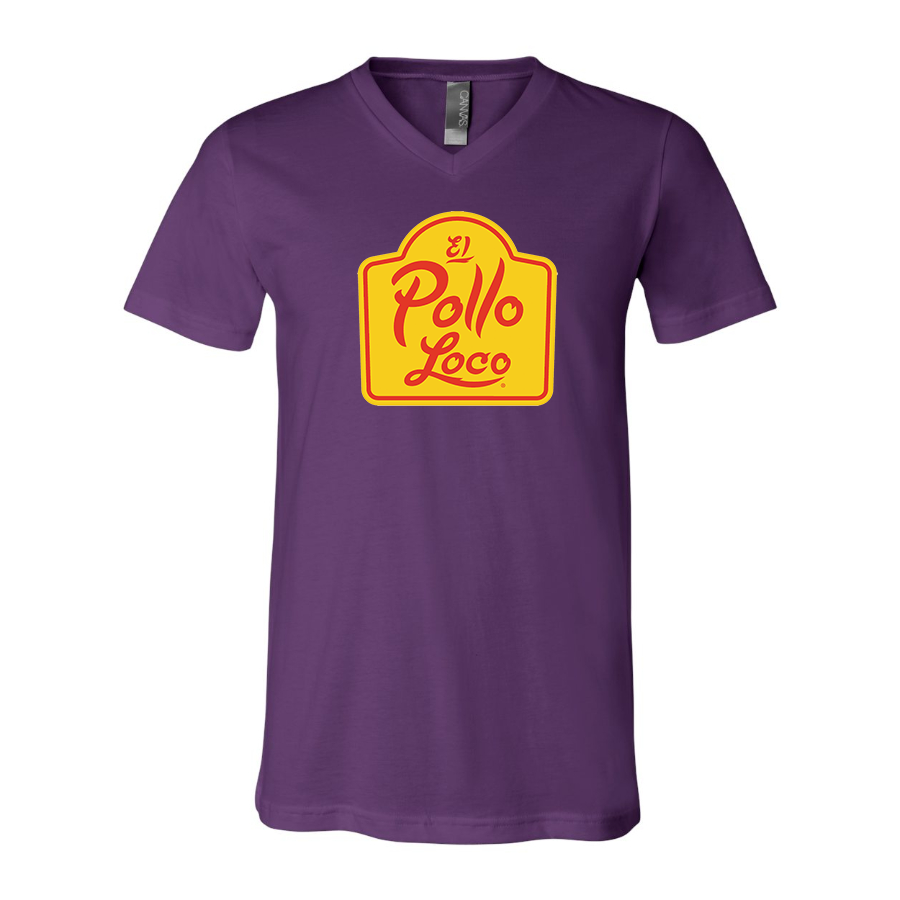 Men's El Pollo Loco BELLA  CANVAS  Jersey V-Neck Tee