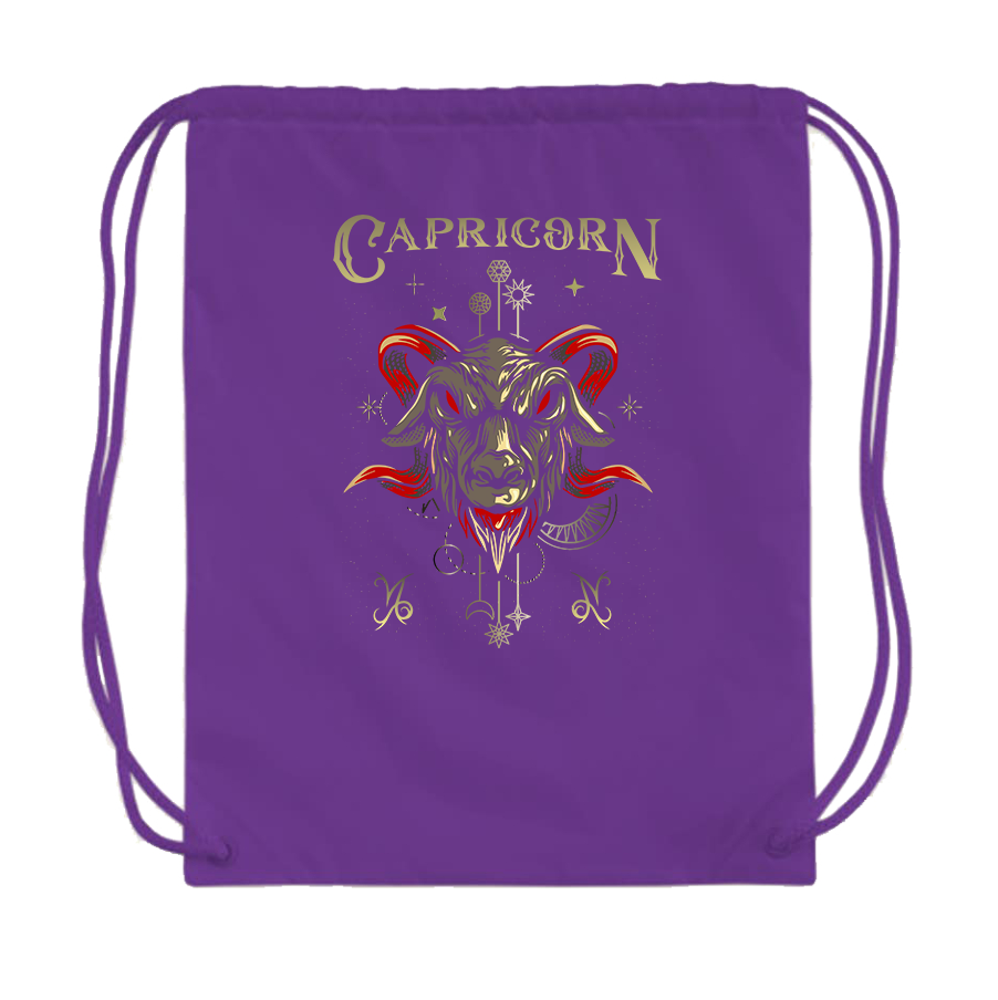 Capricorn Zodiac Drawstring Bag