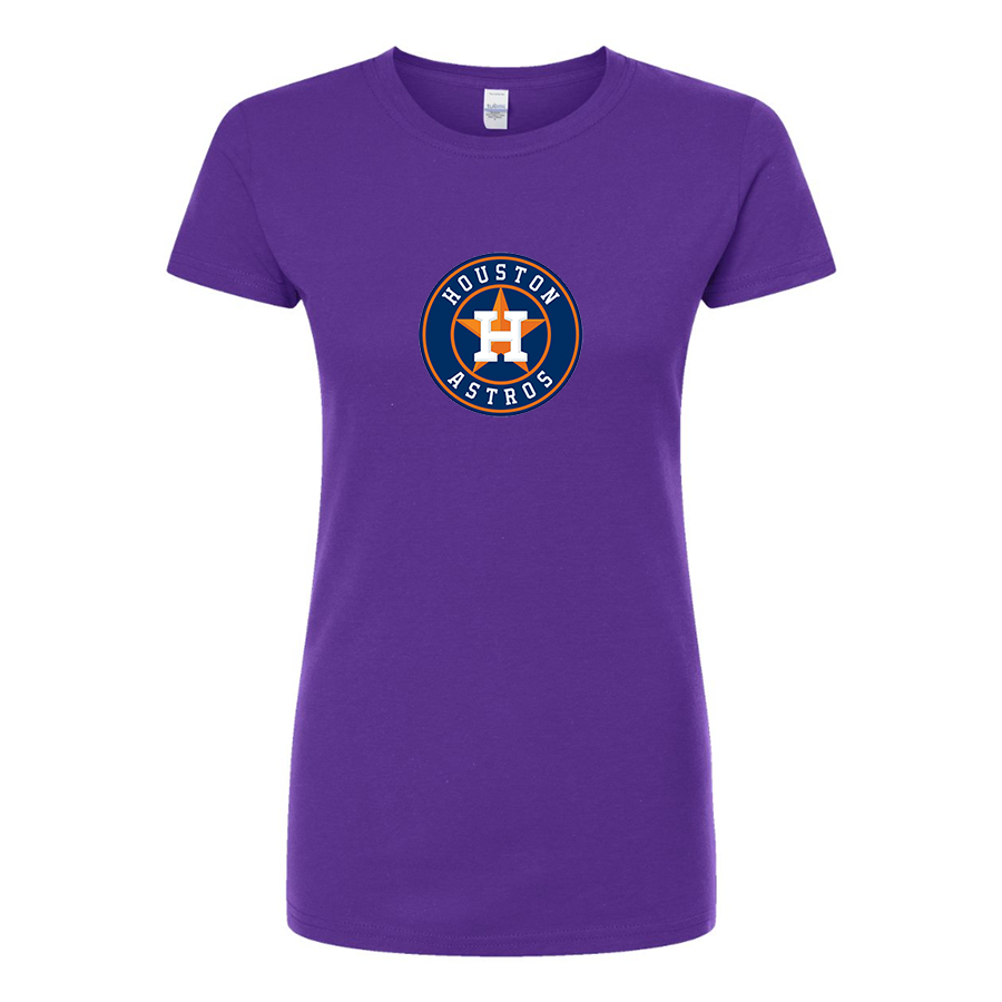 Women's Houston Astros Round Neck T-Shirt