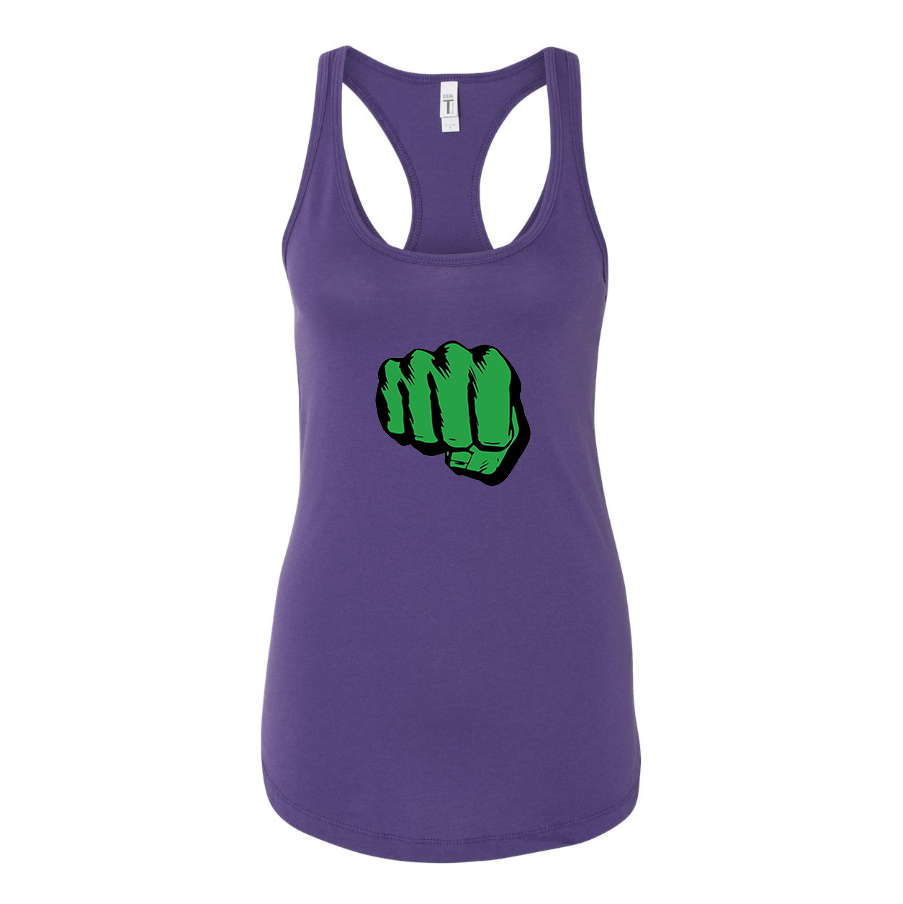 Women's Hulk Punch Racerback Tank Top Shirt – Tee