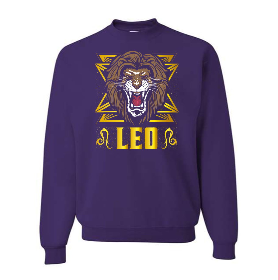 Men's Leo Zodiac Sign Crewneck Sweatshirt