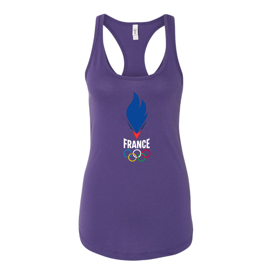 Women's France Olympia 2024 Racerback Tank Top