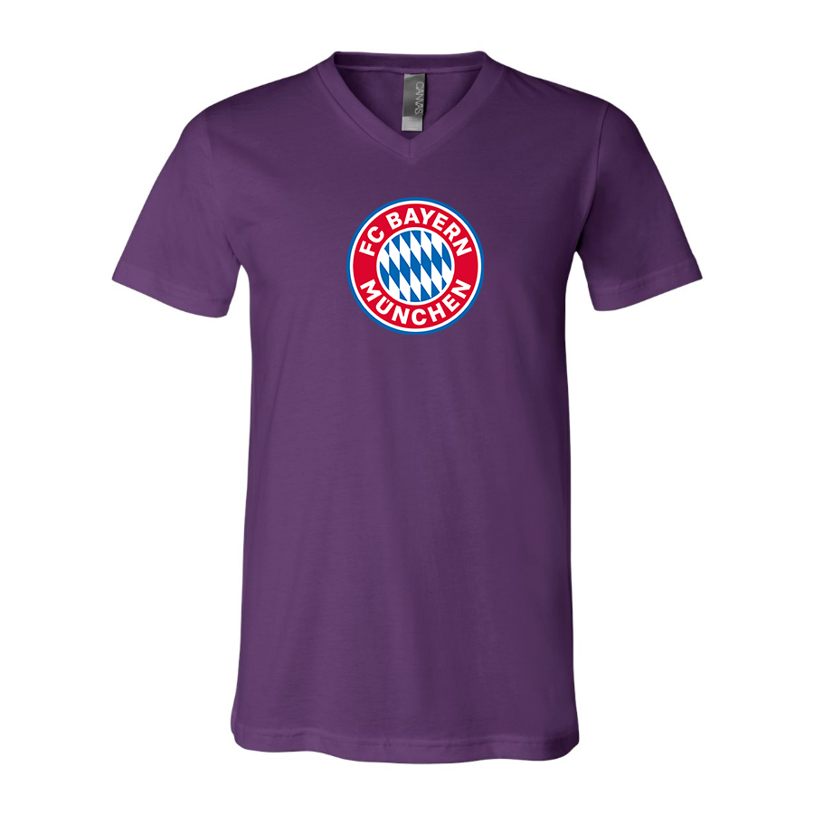 Men's  FC Bayern Munich BELLA  CANVAS  Jersey V-Neck Tee