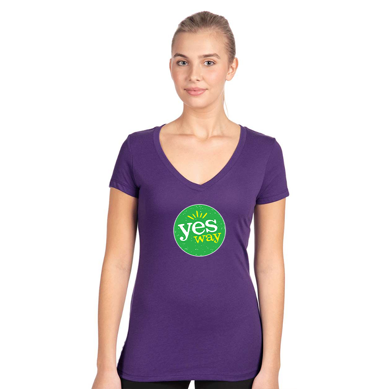 Women's Yes Way  Next Level Ideal V-Neck T-Shirt