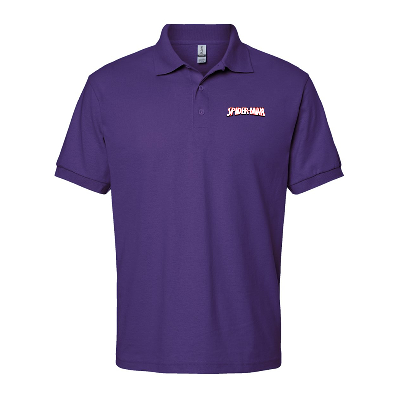 Men's Spider Man  Gildan Dry Blend Jersey Polo