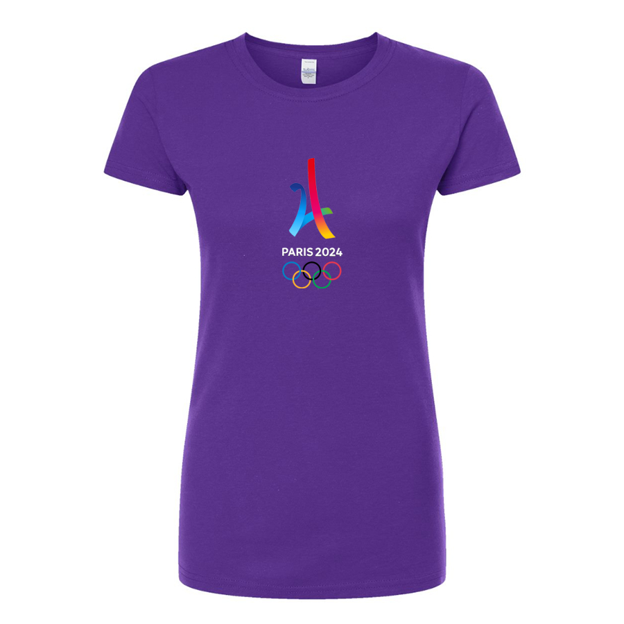 Women's Paris 2024 Olympics Round Neck T-Shirt