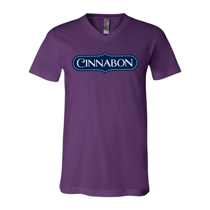 Men's Cinnabon  BELLA  CANVAS  Jersey V-Neck Tee