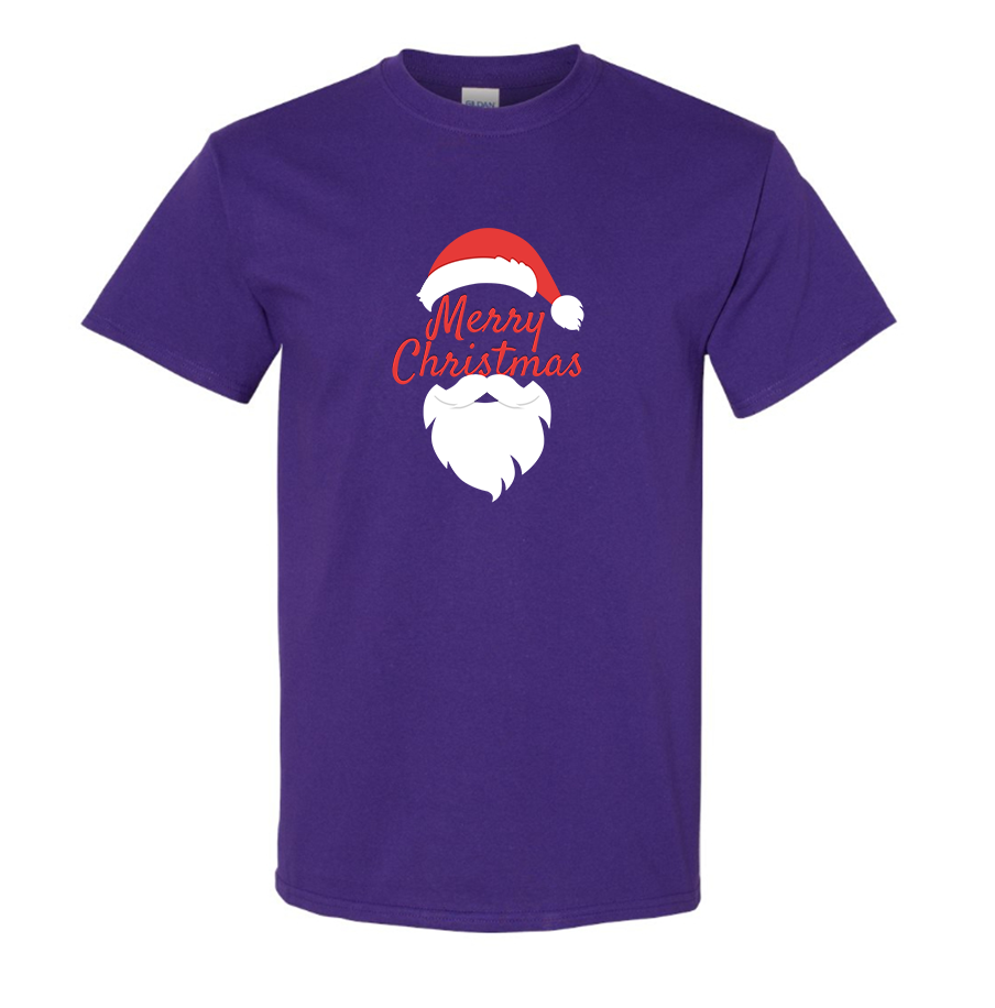 Men's Merry Christmas Santa Claus Cotton T-Shirt