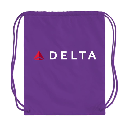 Delta Airlines Drawstring Bag