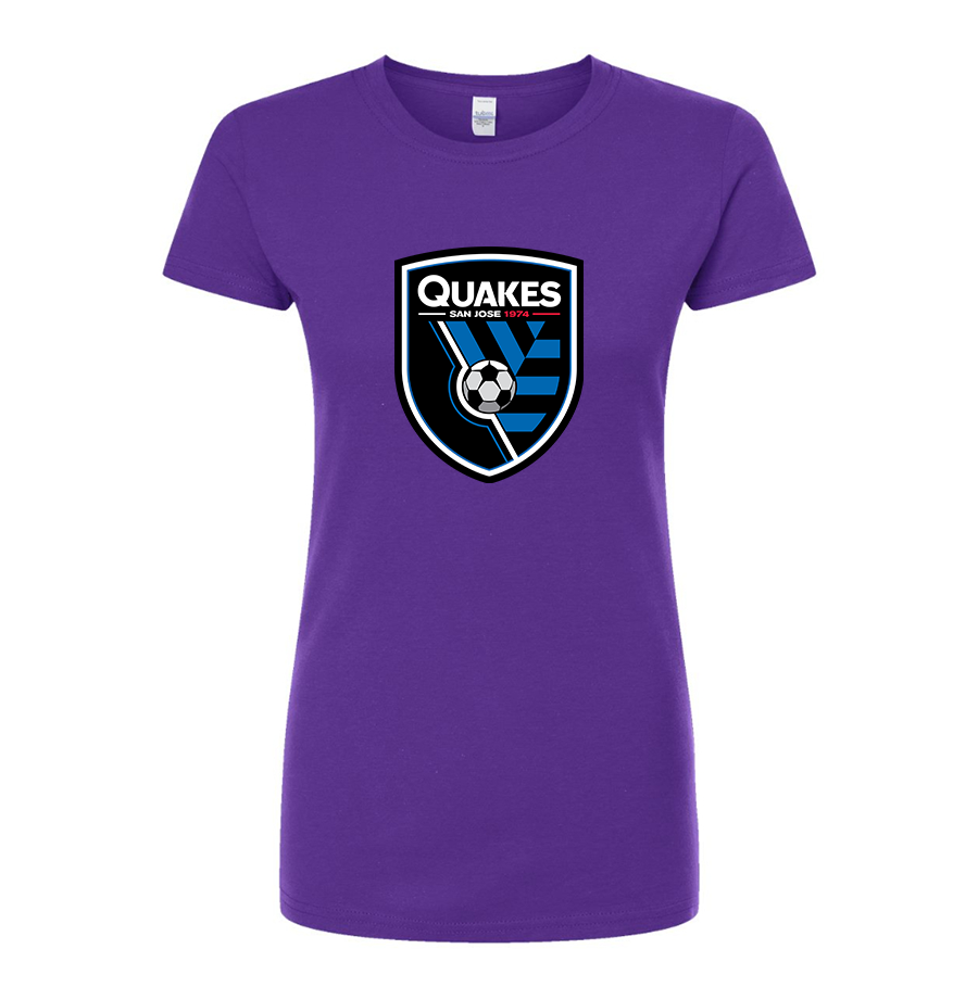 Women's San Joke Earthquakes Round Neck T-Shirt