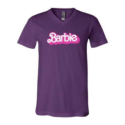 Men's Barbie BELLA  CANVAS  Jersey V-Neck Tee