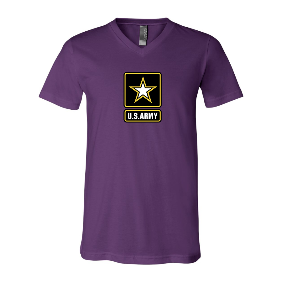 Men's  U.S. ARMY BELLA  CANVAS  Jersey V-Neck Tee
