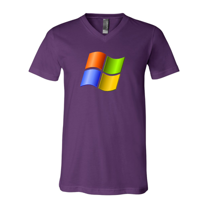 Men's Microsoft BELLA  CANVAS  Jersey V-Neck Tee