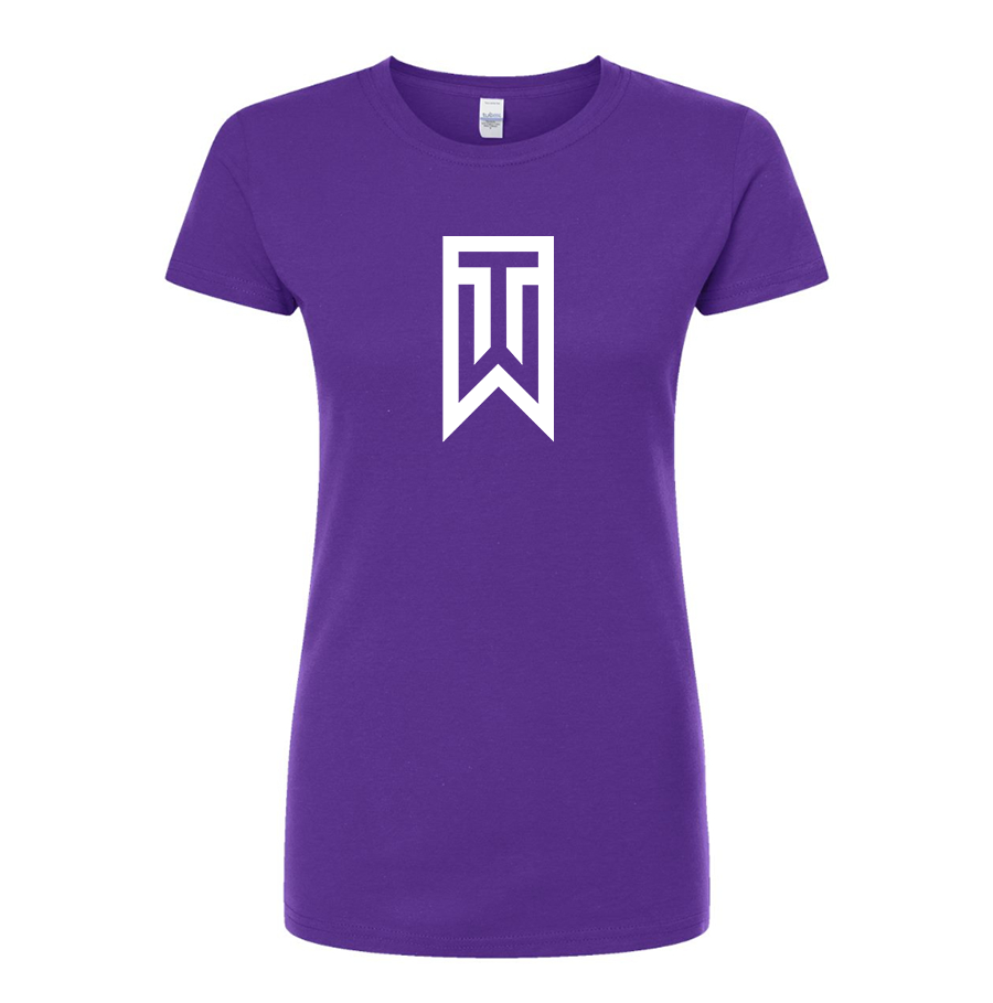 Women's  Tiger Woods Round Neck T-Shirt