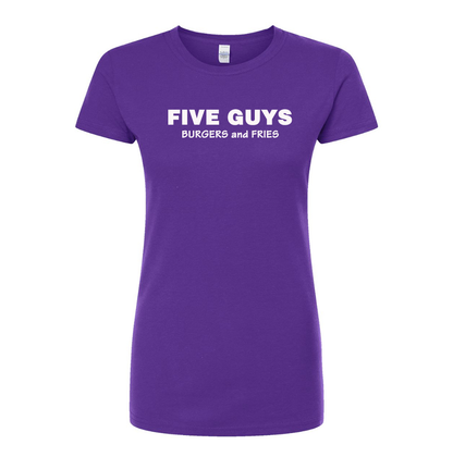 Women's Five Guys  Round Neck T-Shirt