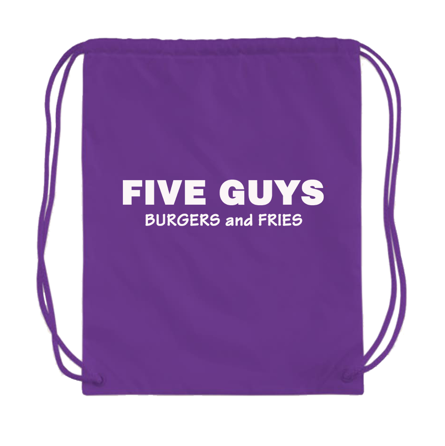 Five Guys Drawstring Bag