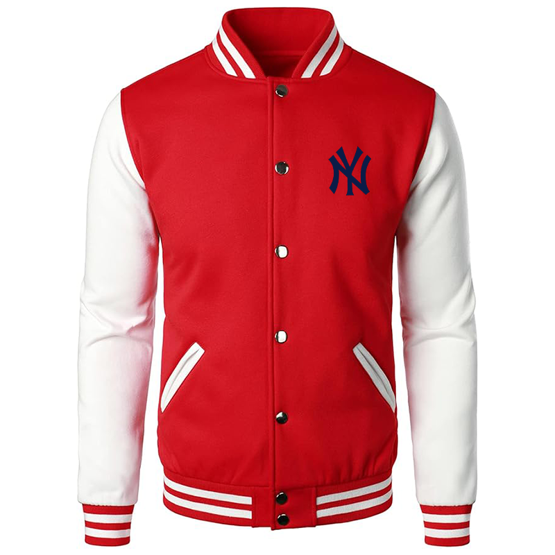 Men’s  New York NY Yankees Varsity Baseball Jacket Cotton Blend Letterman Jackets