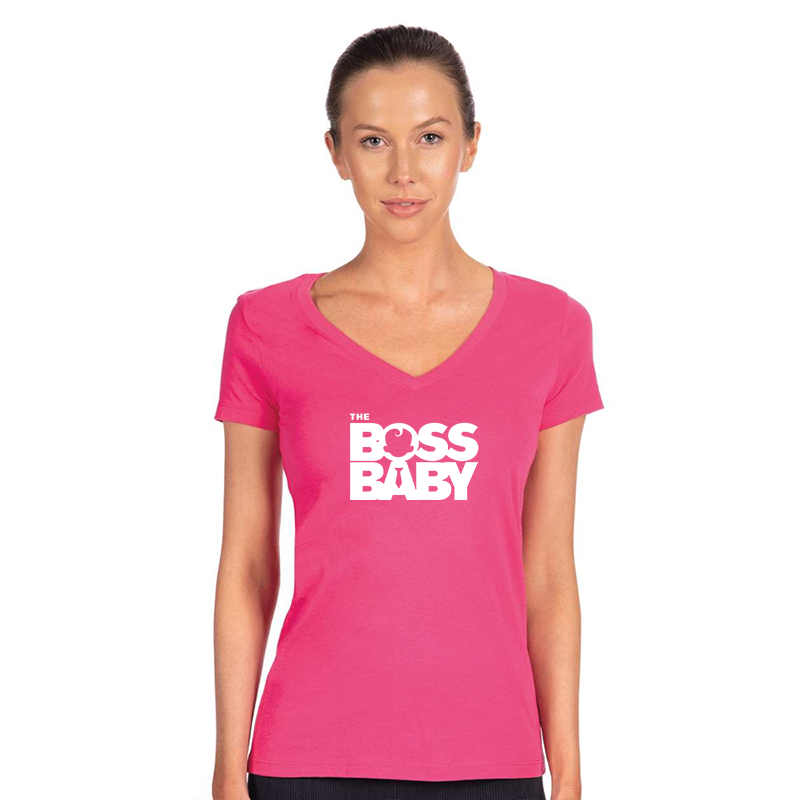 Women's Boss Baby  Next Level Ideal V-Neck T-Shirt