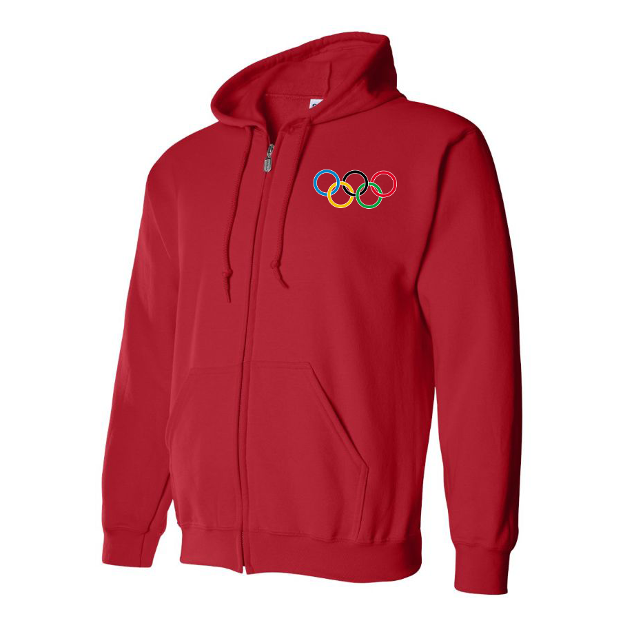 Men's Olympics Rings Zipper Hoodie