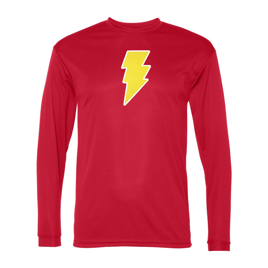 Men's Black Adam Polyester Long Sleeve T-Shirt