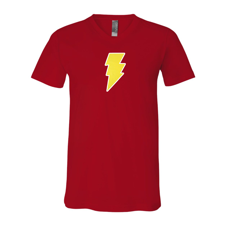 Men's Black Adam BELLA  CANVAS  Jersey V-Neck Tee