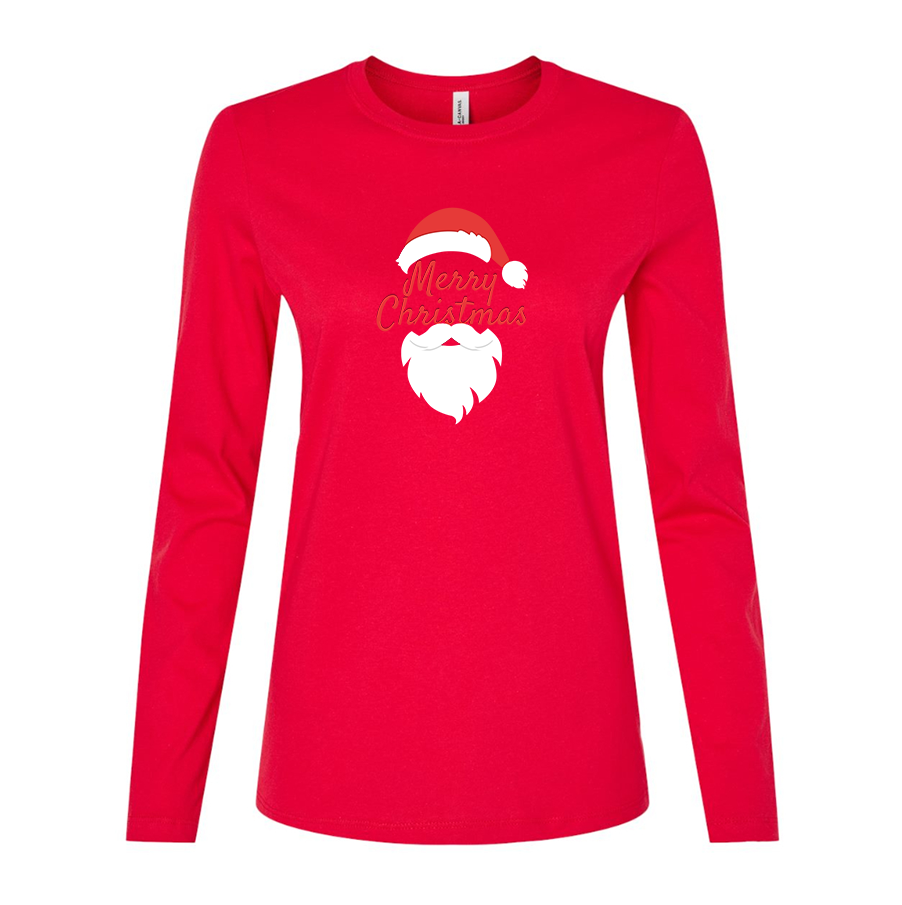 Women's Merry Christmas Santa Claus Long Sleeve T-Shirt