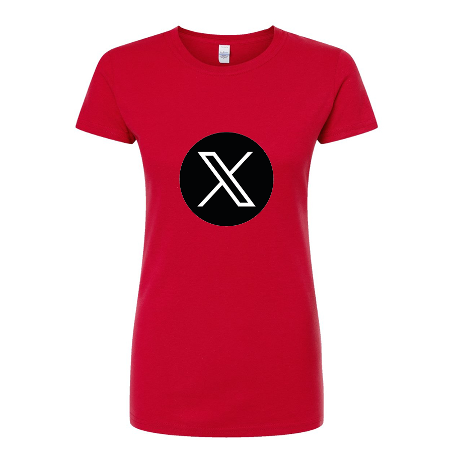 Women's Twitter X Round Neck T-Shirt
