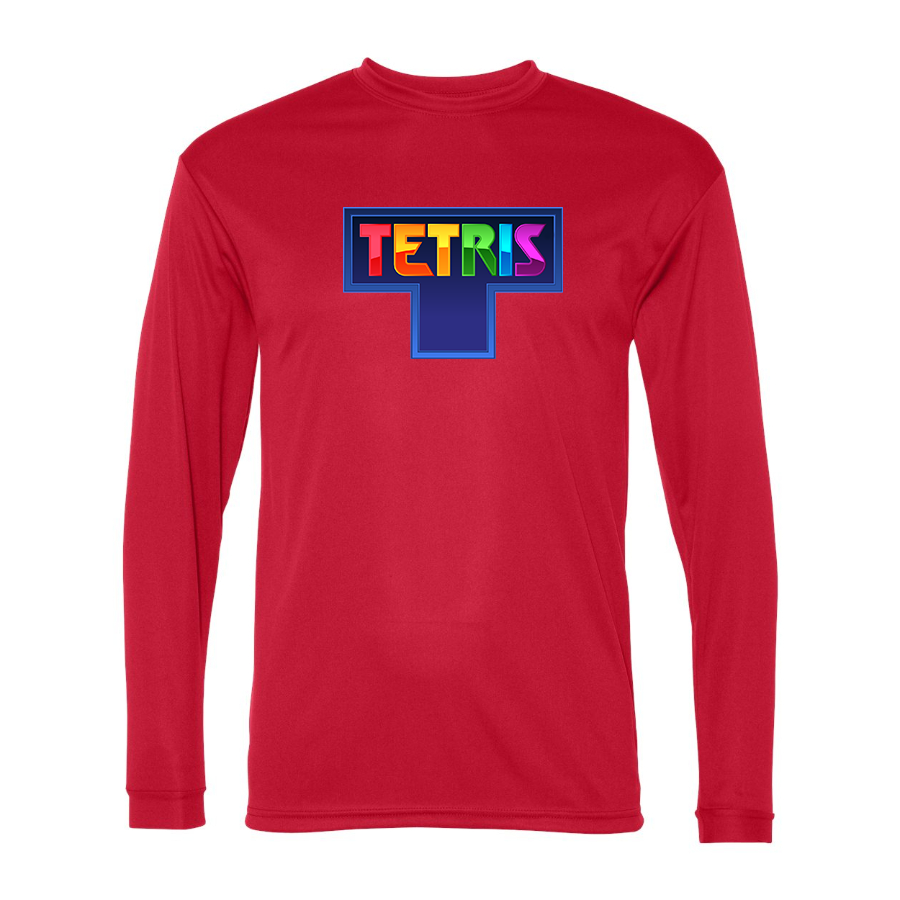 Men's Tetris Polyester Long Sleeve T-Shirt